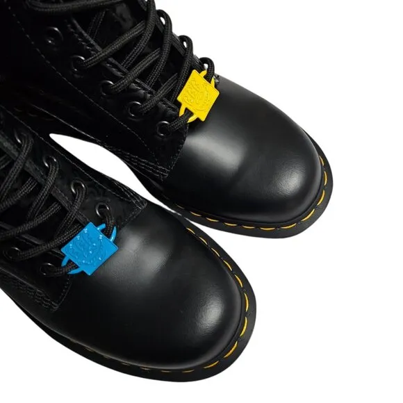 Dr. Martens 1460 Keith Haring 8-Eye Boots Black Leather US Men's 8 Womens 9 RARE