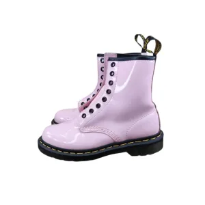 Dr. Martens 1460 Patent Leather Boots in Pale Pink