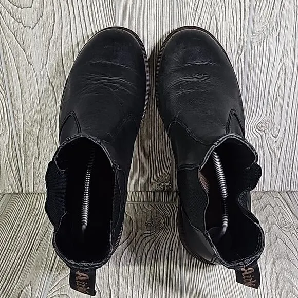 Dr. Martens 2976 Black Leather Chelsea Pull On Boots Mens Size 11
