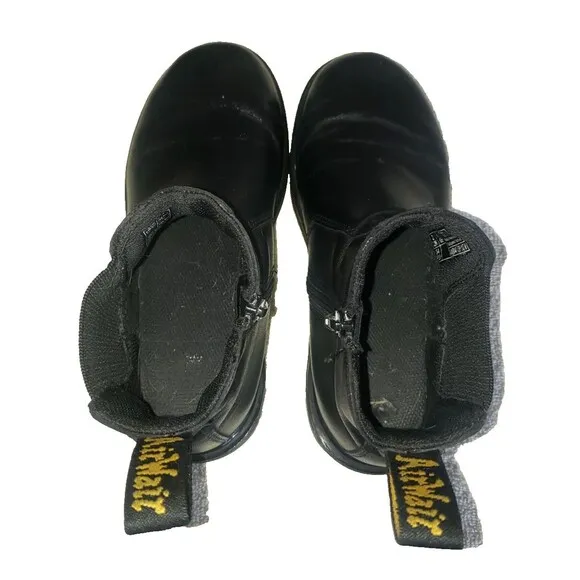Dr. Martens  Black Leather Chelsea Boot Pull On Boots Kids Size 3 2976J