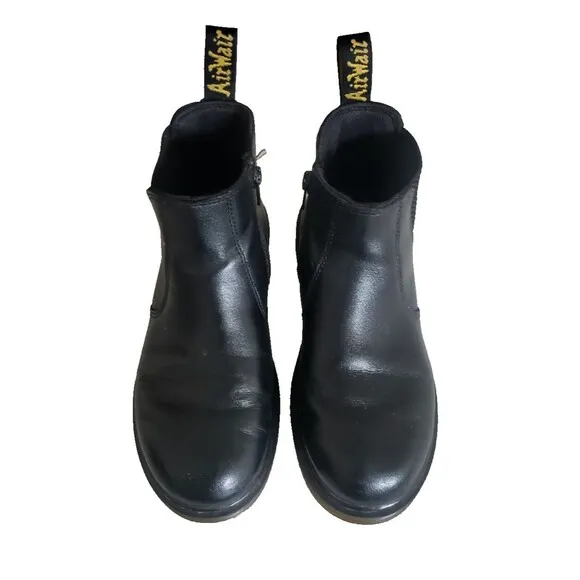 Dr. Martens  Black Leather Chelsea Boot Pull On Boots Kids Size 3 2976J
