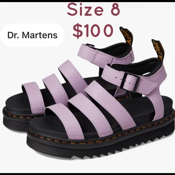 DR MARTENS BLAIRE WOMEN'S PISA LEATHER STRAP SANDALS SIZE 8