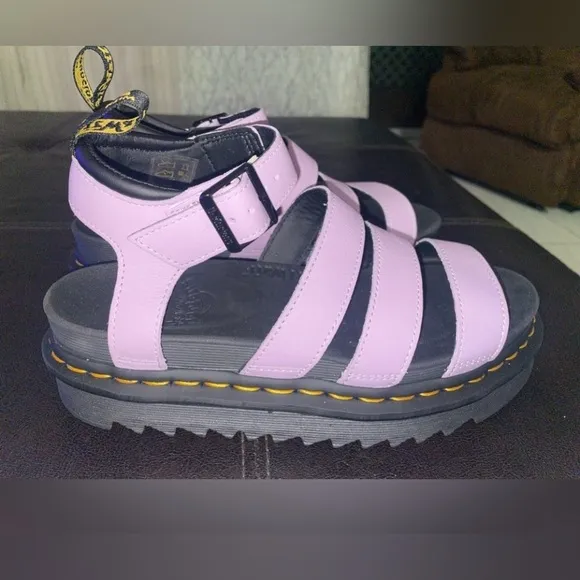 DR MARTENS BLAIRE WOMEN'S PISA LEATHER STRAP SANDALS SIZE 8
