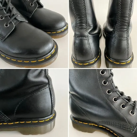 Dr. Martens Bootie 7M Black Leather 8 Eye Lace-up Boots