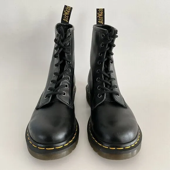 Dr. Martens Bootie 7M Black Leather 8 Eye Lace-up Boots