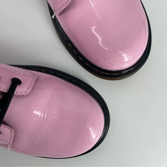Dr. Martens Girls 1460 Boots Pink Patent Leather Zipped 3