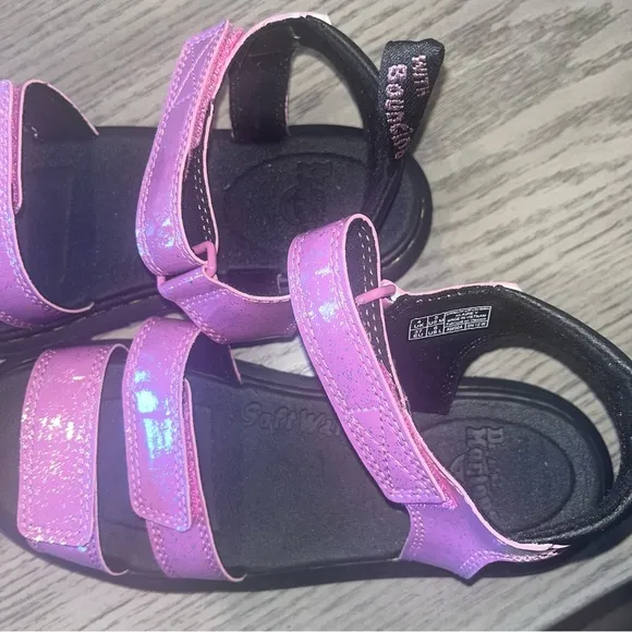 Dr. Martens Kids Touch Strap Glittered Sandals 5