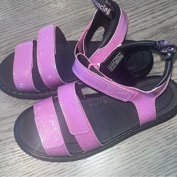 Dr. Martens Kids Touch Strap Glittered Sandals 5
