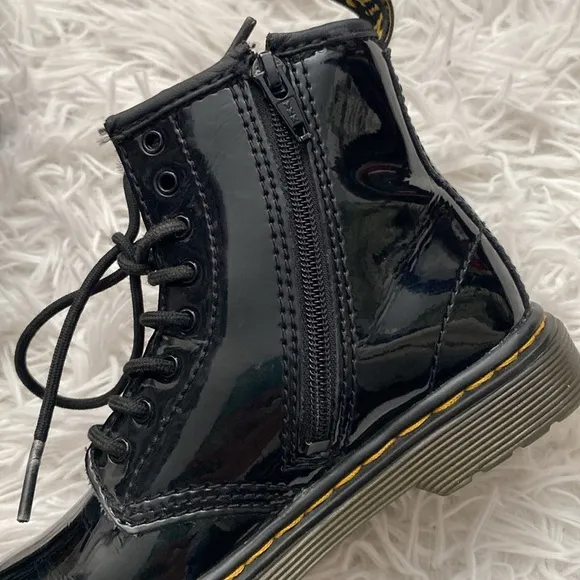 Dr. Martens little kids Black Patent Leather Boots