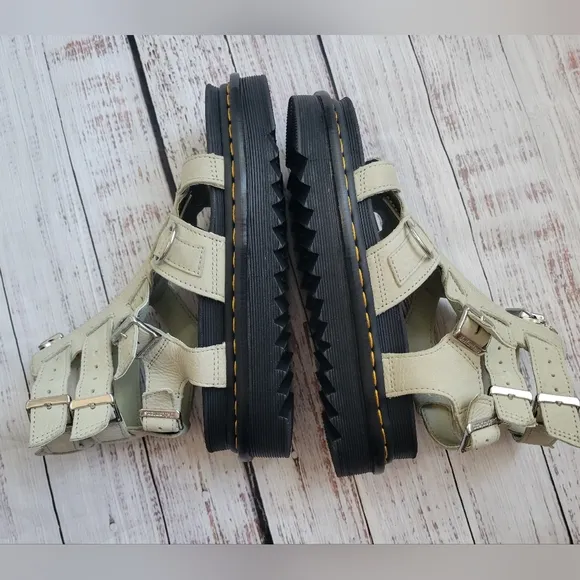 Dr Martens Olson Platform Gladiator Sandal NEW Smoked Mint Size 8 US 39 EUR Doc