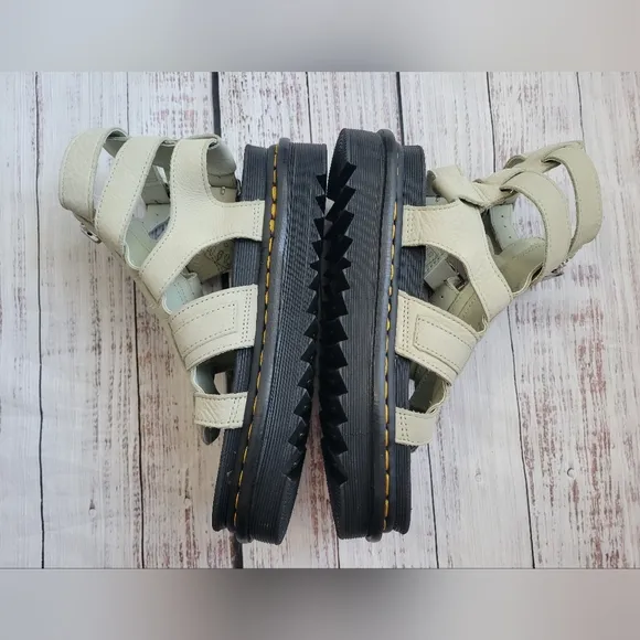 Dr Martens Olson Platform Gladiator Sandal NEW Smoked Mint Size 8 US 39 EUR Doc