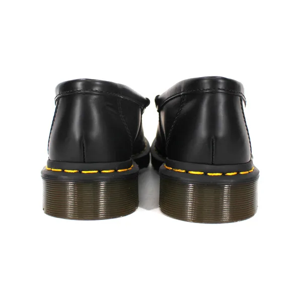 Dr. Martens Penton Floral Loafers NEW Black Leather Jacquard Slip On Shoes Sz 7