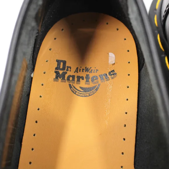Dr. Martens Penton Floral Loafers NEW Black Leather Jacquard Slip On Shoes Sz 7