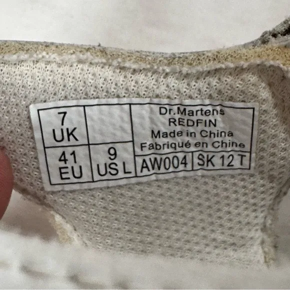 Dr. Martens Redfin White Leather Strappy Sandals Women’s Size 9