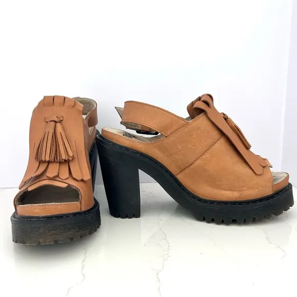 Dr. Martens Seraphina Heel Sandals Shoe Slingback Platform Coachella Size 8