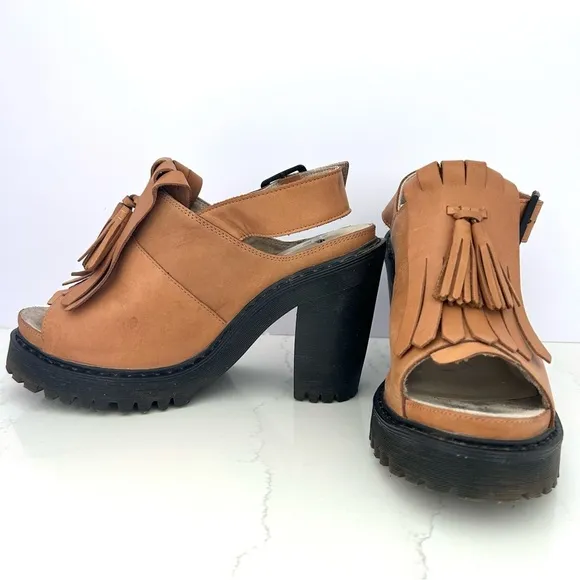 Dr. Martens Seraphina Heel Sandals Shoe Slingback Platform Coachella Size 8