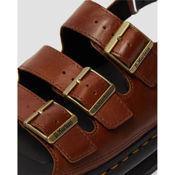 Dr. Martens Soloman Sandals TAN BROWN Leather Men's Sz 13 NEW in Box