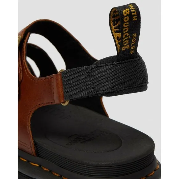 Dr. Martens Soloman Sandals TAN BROWN Leather Men's Sz 13 NEW in Box