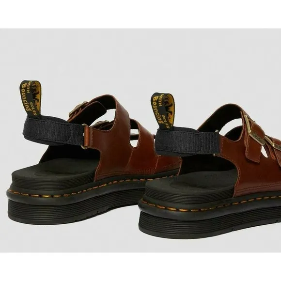 Dr. Martens Soloman Sandals TAN BROWN Leather Men's Sz 13 NEW in Box