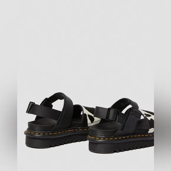Dr. Martens VOSS ANIMAL PRINT LEATHER STRAP SANDALS Size 5