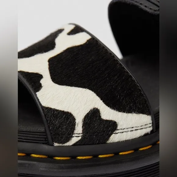 Dr. Martens VOSS ANIMAL PRINT LEATHER STRAP SANDALS Size 5