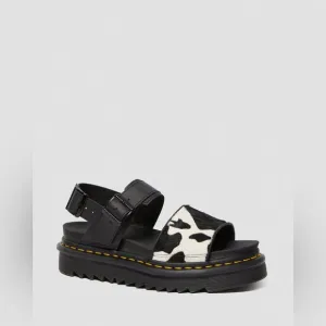 Dr. Martens VOSS ANIMAL PRINT LEATHER STRAP SANDALS Size 5