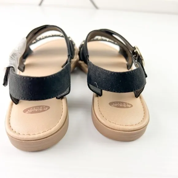 Dr. Scholl's sandals womens size 6 Evan Black strap studded comfort shoe