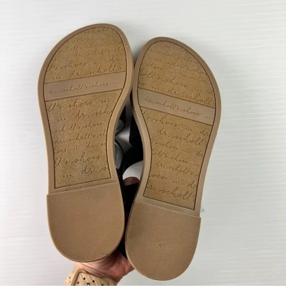 Dr. Scholl's sandals womens size 6 Evan Black strap studded comfort shoe