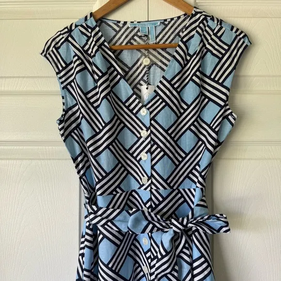 Draper James Lattice shirtdress - blue - size XS