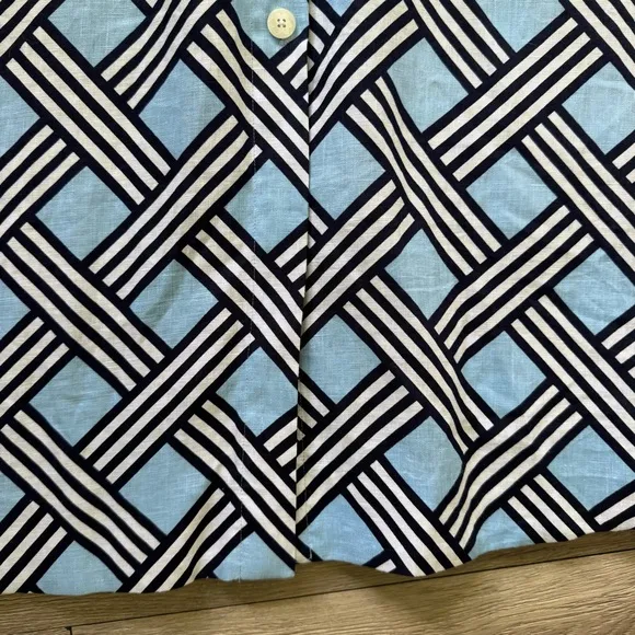 Draper James Lattice shirtdress - blue - size XS