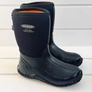 Dryshod Youth Tuffy All-Season Rubber Boots In Black Size 4
