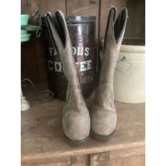 Durango Lifestyle Brown Leather Western Boots Sz 8 Cowgirl