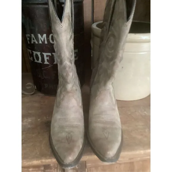 Durango Lifestyle Brown Leather Western Boots Sz 8 Cowgirl