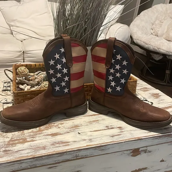 Durango Rebel 🇺🇸 Patriotic Pull on Western American Flag Cowboy Boots Si…