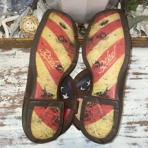 Durango Rebel 🇺🇸 Patriotic Pull on Western American Flag Cowboy Boots Si…