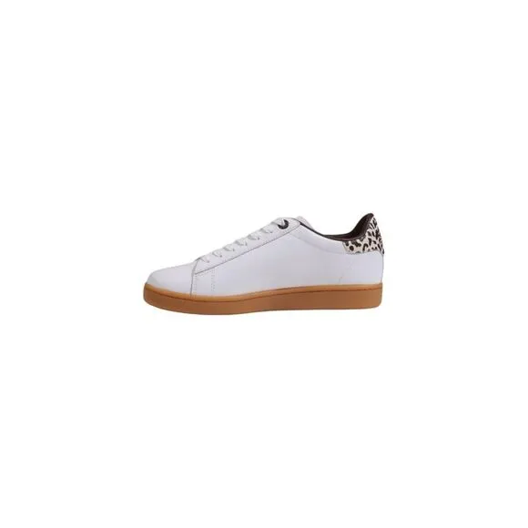 Ea7 Leather Sneakers with Rubber Sole Women Beige
