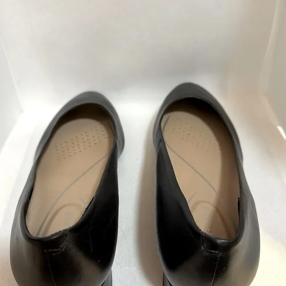 Easy Spirit Black Leather Flats with 1-Inch Heel Shoes Size 9.5 - NWOT