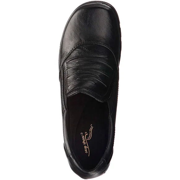 Easy Street Women Proctor Flats Manmade Black 9.5M