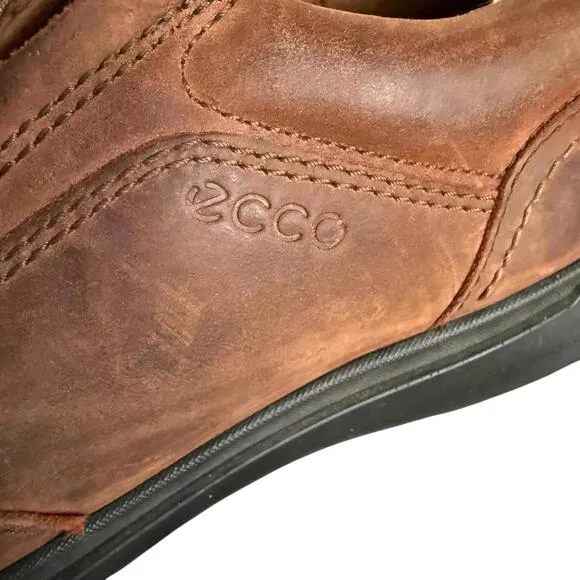 ECCO Brown Moc Toe Mens Leather Slip On Loafers, 46/13‎