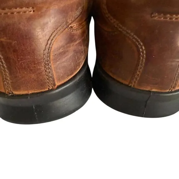 ECCO Brown Moc Toe Mens Leather Slip On Loafers, 46/13‎