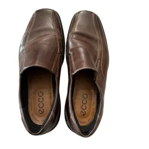 Ecco Helsinki Men’s Brown Leather Bike Toe Slip On Loafers Size 43, US 9-9.5 GUC