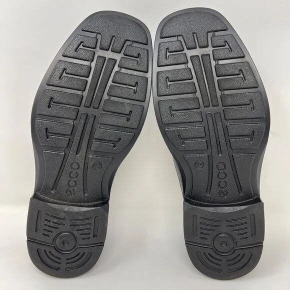 Ecco Helsinki Slip-On Loafers Black Leather Men's 42 US 8 8.5 Comfort