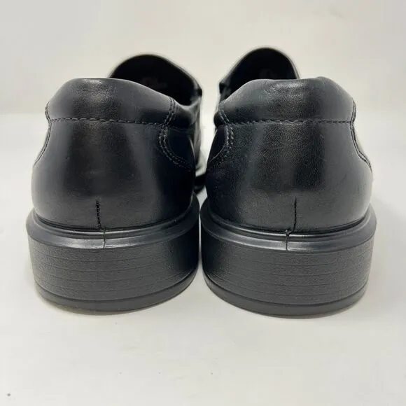Ecco Helsinki Slip-On Loafers Black Leather Men's 42 US 8 8.5 Comfort