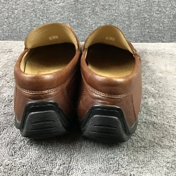 Ecco Leather Slip On Flats Loafers Men's EU 43 Brown