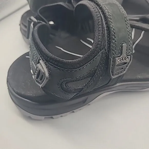 Ecco Men Sandals Sz 11-11.5/ 45 Offroad Yucatan Coast Black Textile Comfort New