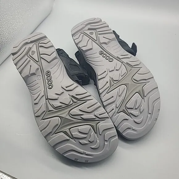 Ecco Men Sandals Sz 11-11.5/ 45 Offroad Yucatan Coast Black Textile Comfort New