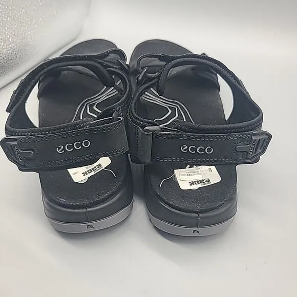 Ecco Men Sandals Sz 11-11.5/ 45 Offroad Yucatan Coast Black Textile Comfort New