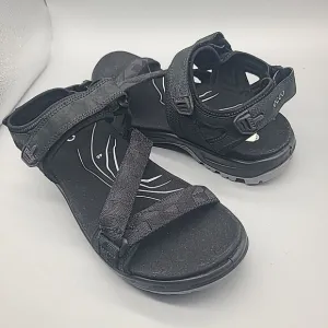 Ecco Men Sandals Sz 11-11.5/ 45 Offroad Yucatan Coast Black Textile Comfort New