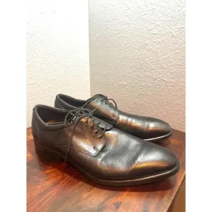 ECCO Mens Loafers Shoes Lace Up Dress Business Oxford Formal Leather Black 44