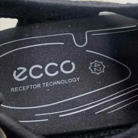 Ecco Onroads Leather Textile Slingback Sandals Size EU 42 US 9 New MSRP $110